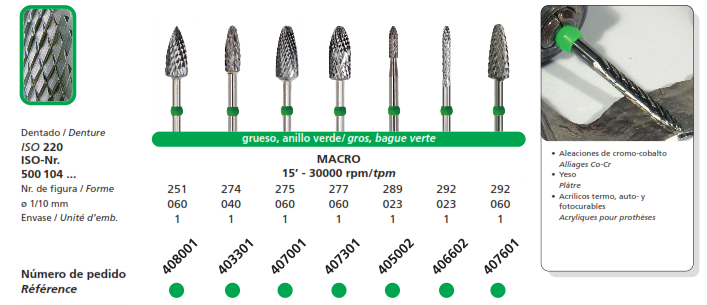 DFS DIADUR MACRO Carbide Cutter Coarse Grit 2.3mm