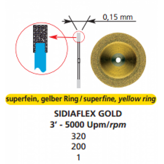 DFS SIDIAFLEX GOLD Super Fine Coarse Grit 20mm