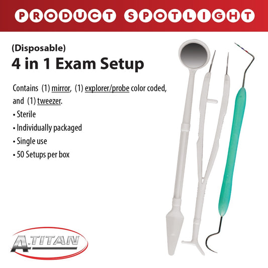 A TITAN 4 in 1 Exam Set Up Sterile Individually Packed