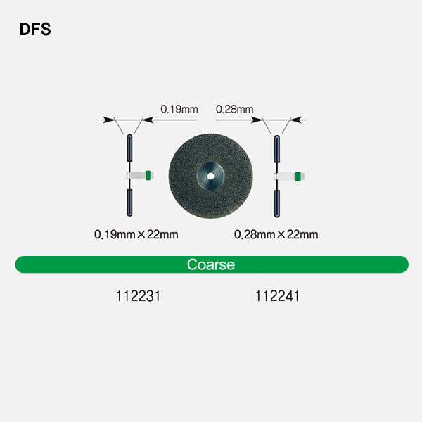 DFS TOTO FLEX Diamond Disc Mounted Double Face Coarse Grit 22mm