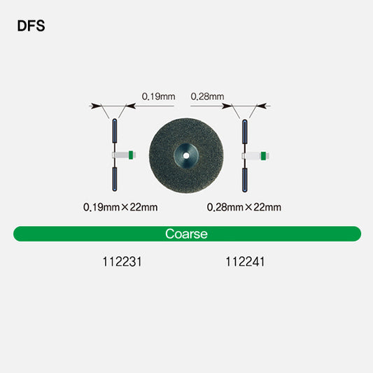 DFS TOTO FLEX Diamond Disc Mounted Double Face Coarse Grit 22mm