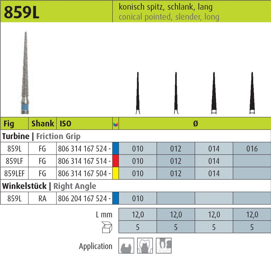 JOTA Diamond Instrument Conical FG 859LF (1.0mm)