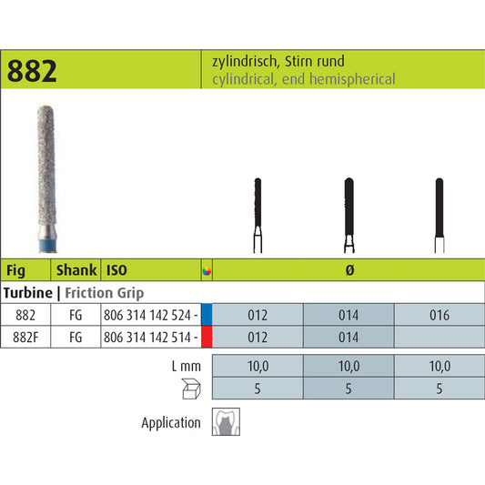 JOTA Diamond Instrument Cylindrical FG 882 (1.6mm)