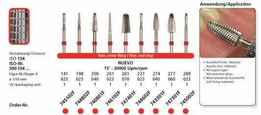DFS DIADUR NUEVO CARBIDE CUTTER Fine Coarse Grit 6.0mm