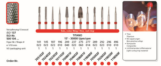 DFS DIADUR TITANO Carbide Cutter Fine Coarse Grit 2.3mm