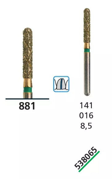 DFS ODON FG Crown Cutter Zirconia Coarse Grit 1.4mm