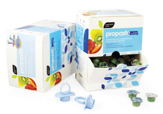 Pac-Dent ProPaste Prophy Paste 200 x Coarse, Assorted Paste Cups & 2 Plastic Autoclavable Prophy Rings