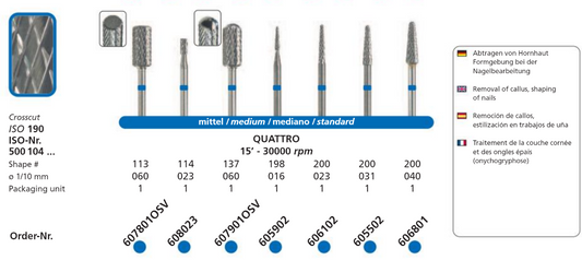 DFS PODO DIADUR QUATTRO Carbide Cutter Safe End