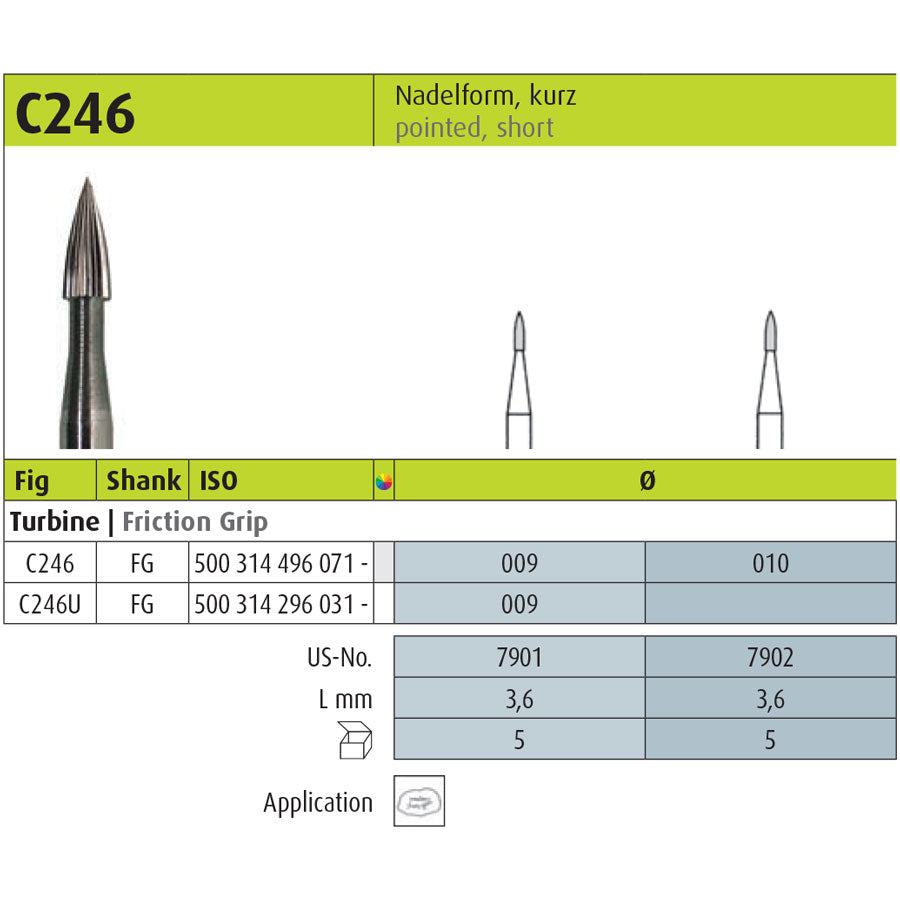 JOTA CARBIDE INSTRUMENT FG 1.0mm US Code: 7902