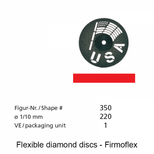 DFS FIRMOFLEX Diamond Disc Mounted Fine Coarse Grit 22mm