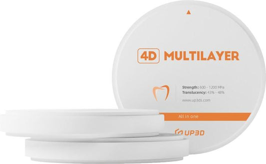 UP3D ZIRCONIA 4D MULTILAYER SHADE D2 98X16MM